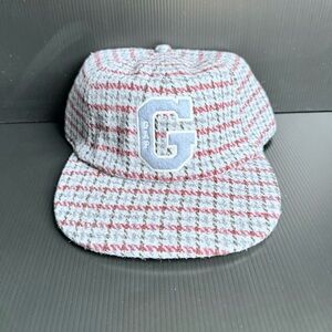 NWT Gap Houndstooth Gap Logo Baseball Hat Gray / Blue Tweed Wool Cap